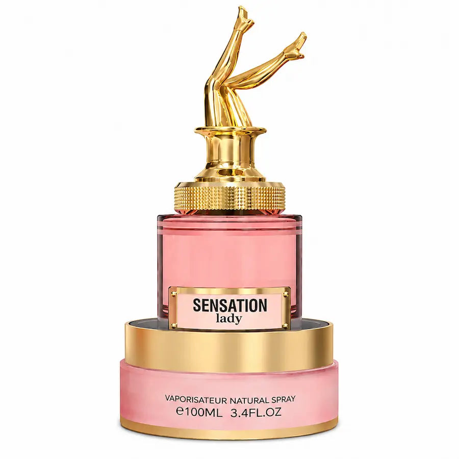 Milestone Sensation Lady fragrance notes featuring sweet honey, gardenia, and patchouli