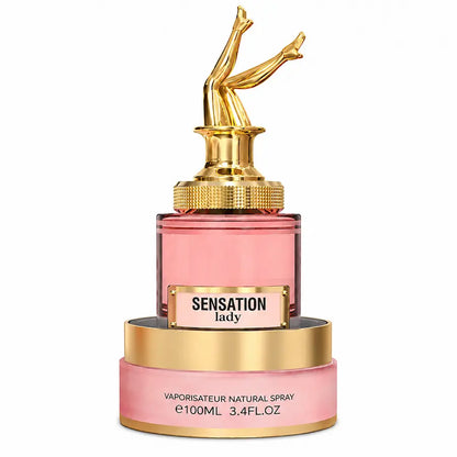 Milestone Sensation Lady fragrance notes featuring sweet honey, gardenia, and patchouli