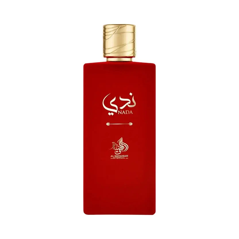 Nada Eau de Parfum for Women 100ml by Al Wataniah with luxury gift box and perfume bottle.